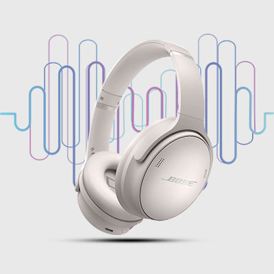 Premium Ear Pad Replacement for Bose QC45-White