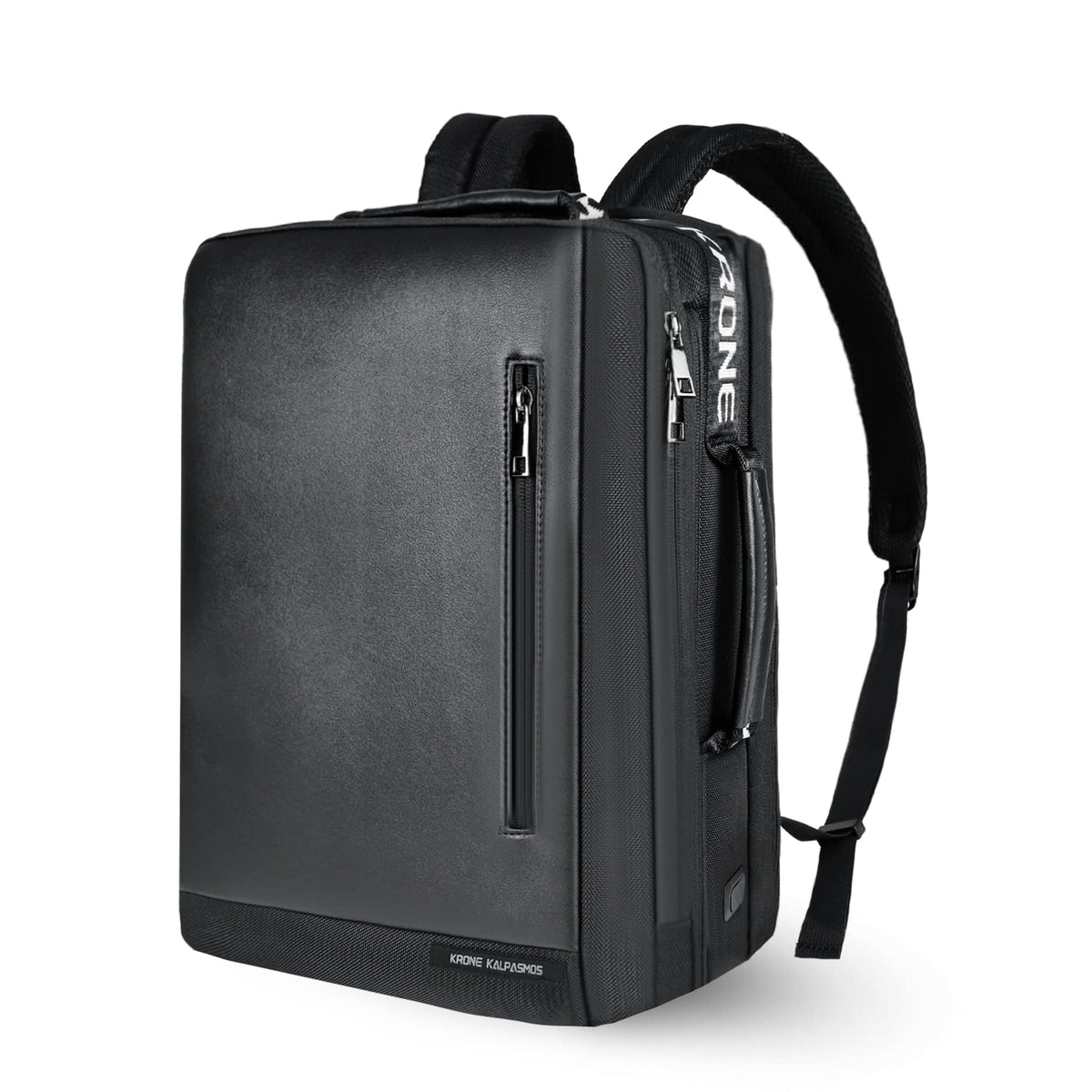 Krone Kalpasmos Handgepäck-Rucksack, 40 l Reiserucksack, flugzugelassener Handgepäck-Rucksack für Männer und Frauen, zweilagiger, großer Laptop-Rucksack aus Premium-Leder, wasserabweisender Rucksack