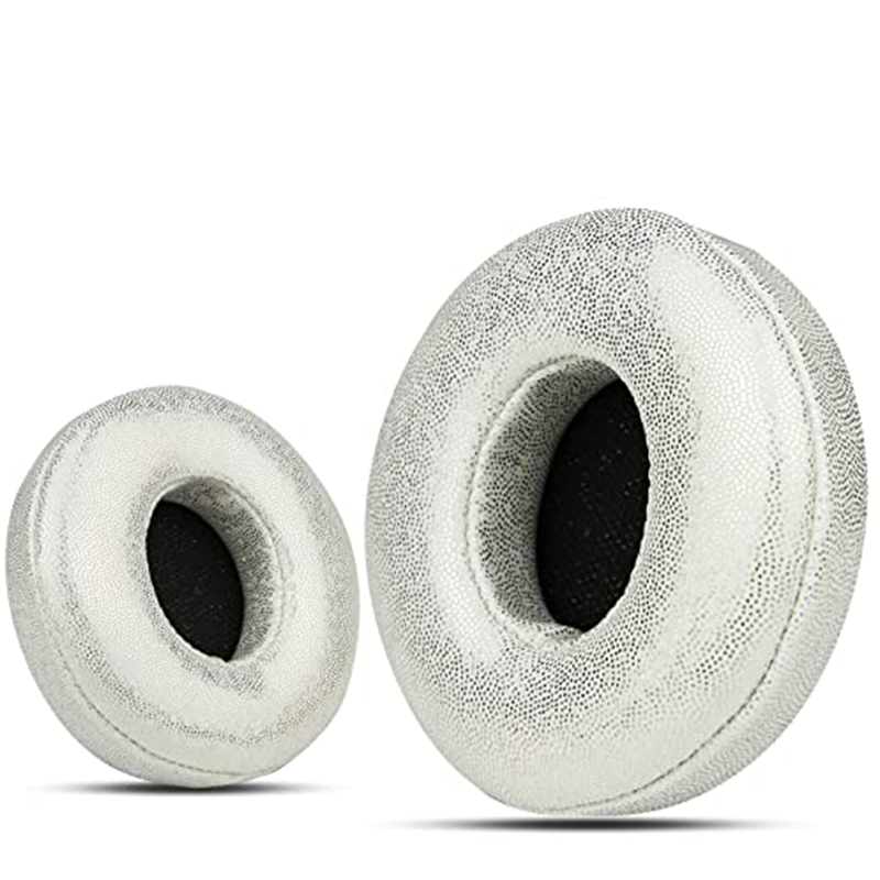 Stylischer Stoff-Ohrpolster-Ersatz für Beats Solo 3 Wireless / Solo 2 – glänzendes Weiß