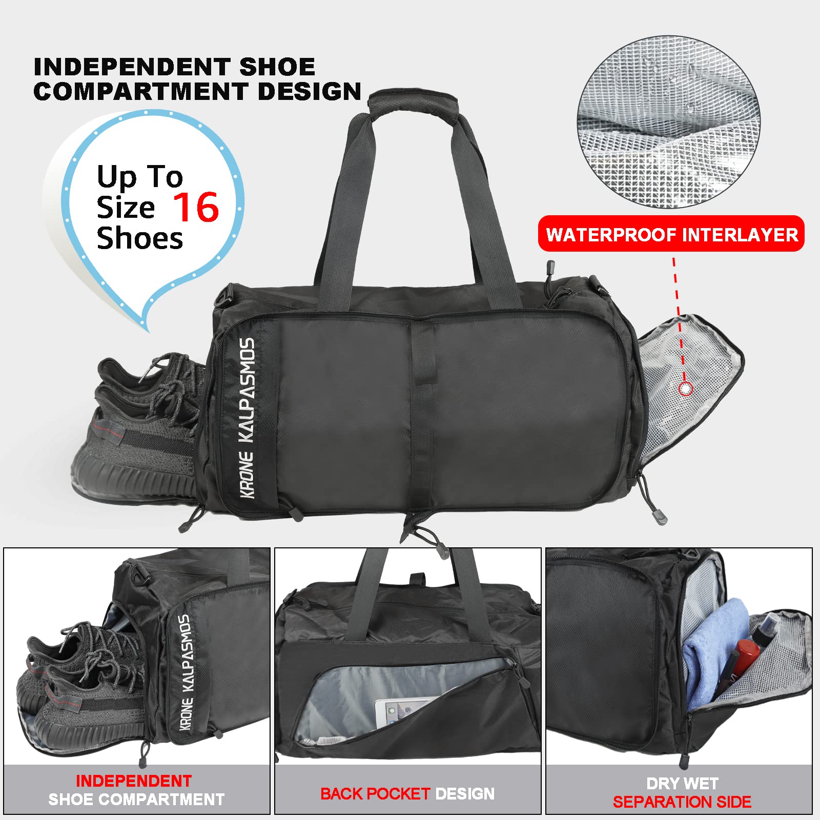 Sporttasche/faltbare Sport-Reisetasche für Herren/Damen