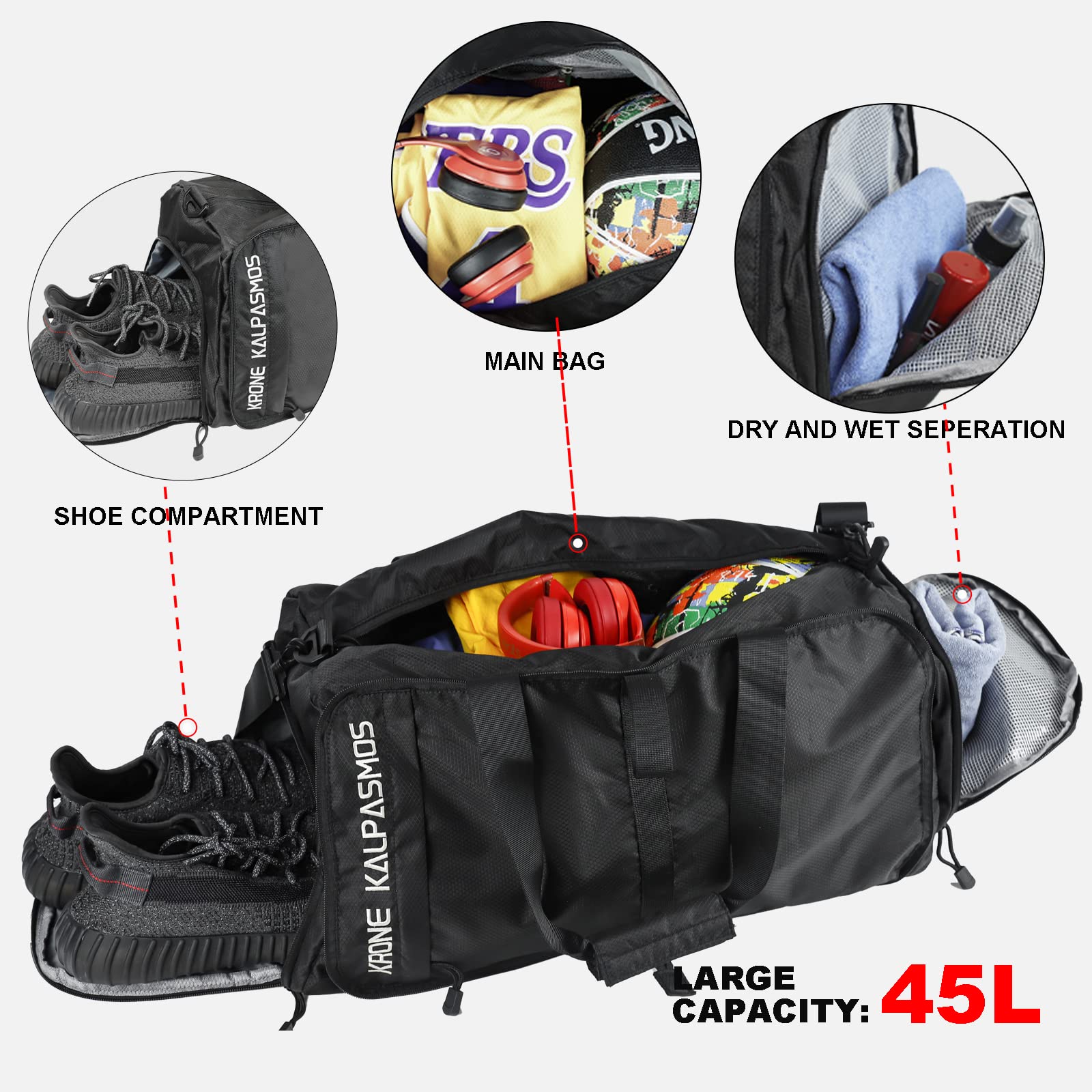 Sporttasche/faltbare Sport-Reisetasche für Herren/Damen