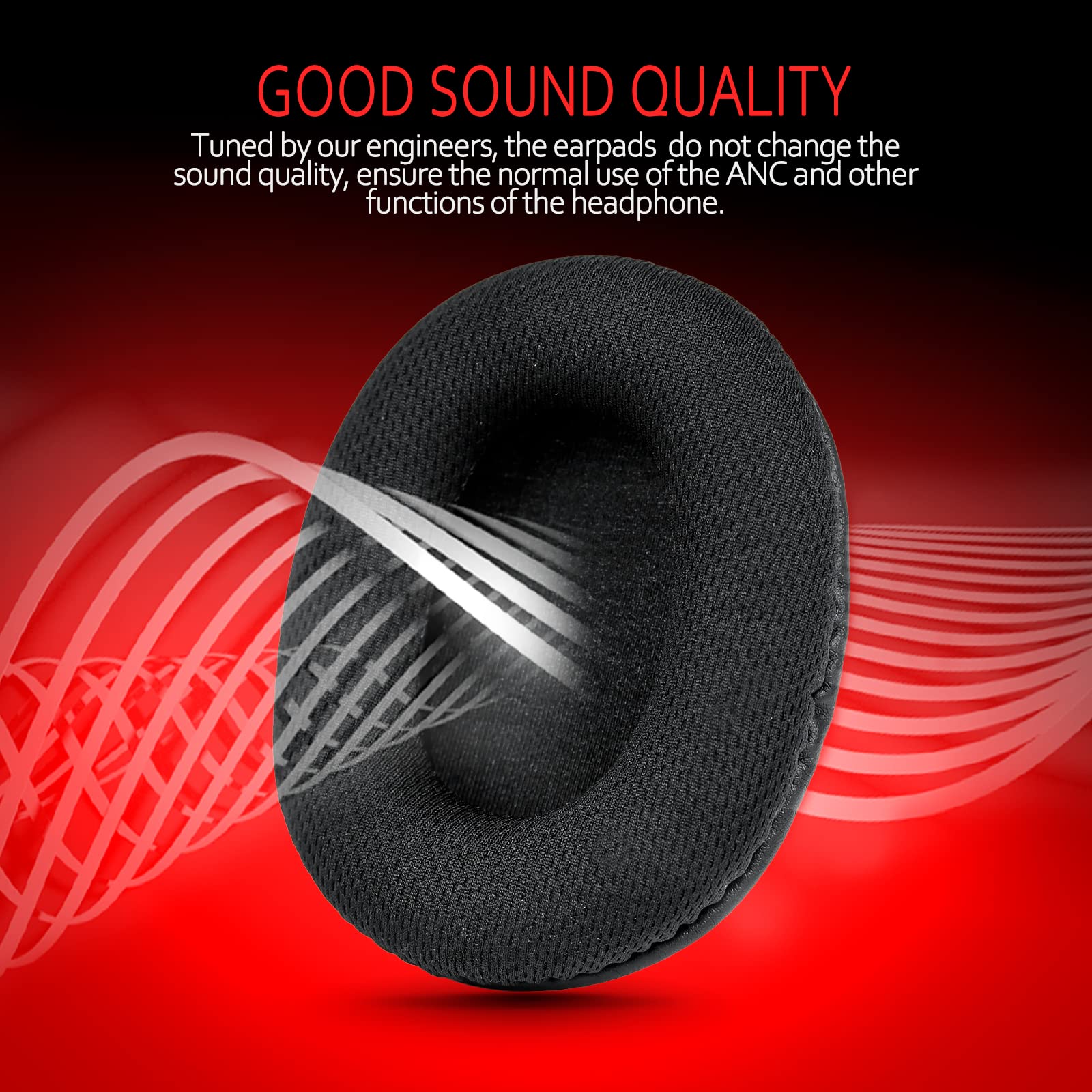 Ersatz-Ohrpolster für Turtle Beach-Stealth/ATH-M/Sony/SteelSeries/Sennheiser und viele große Over-Ear-Kopfhörer