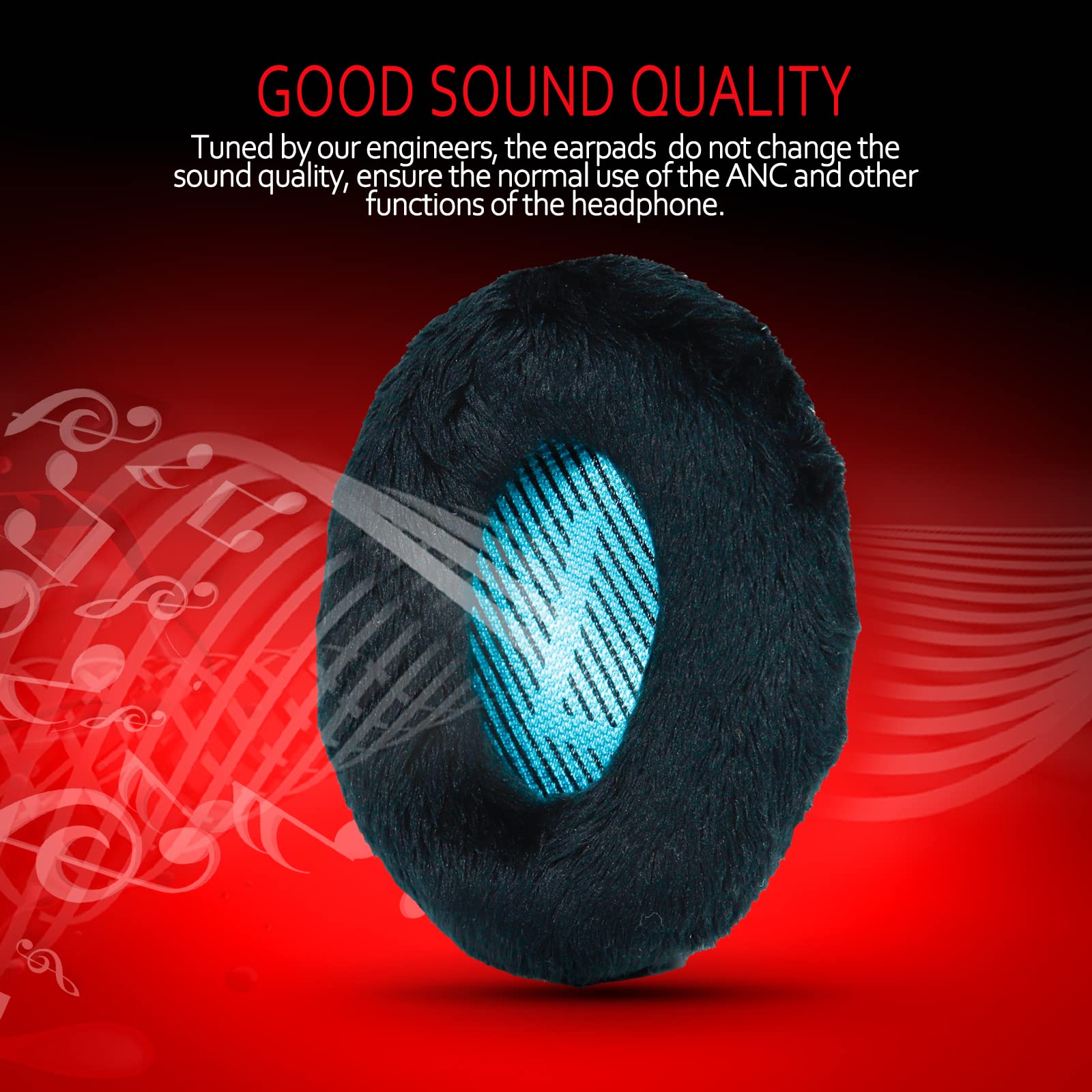 Professional Ear Pads for Bose , Memory Foam & White Fur, Ear Cushions for Winter, by Krone Kalpasmos - White