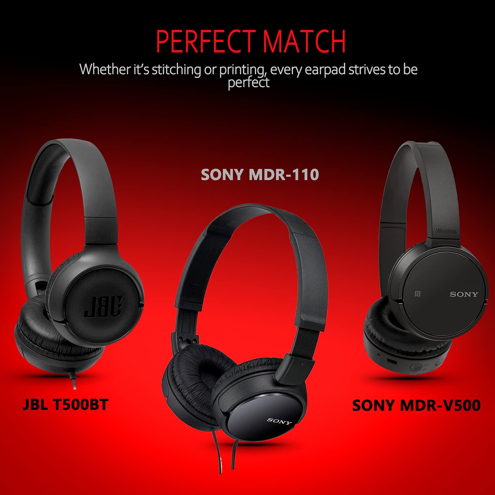 Universal Replacement Ear Pads for Sony MDR-ZX110