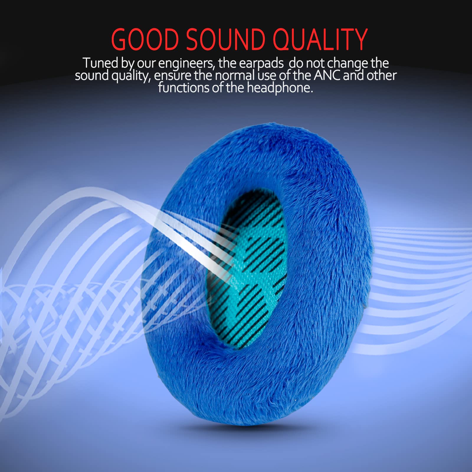 Professional Ear Pads for Bose , Memory Foam & White Fur, Ear Cushions for Winter, by Krone Kalpasmos - White