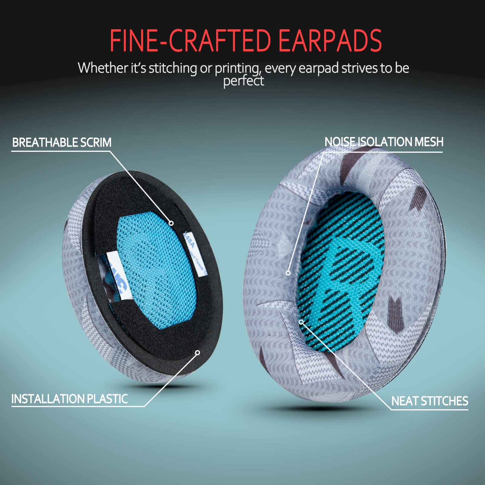 Krone Kalpasmos Patterned Professional Bose Headphone Replacement Ear Pads