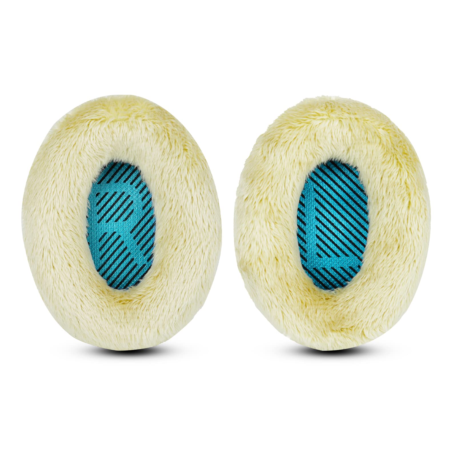 Professional Ear Pads for Bose , Memory Foam & White Fur, Ear Cushions for Winter, by Krone Kalpasmos - White