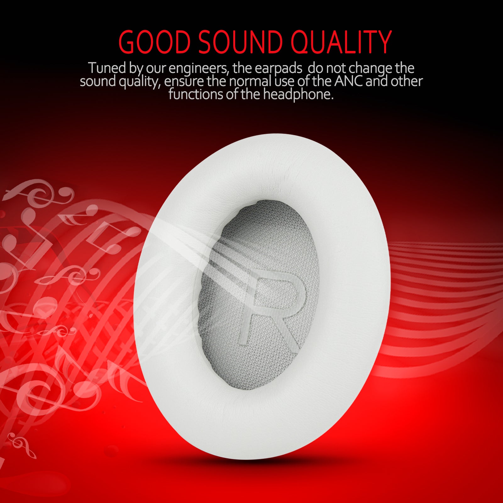 Premium Ear Pad Replacement for Bose QC45-White