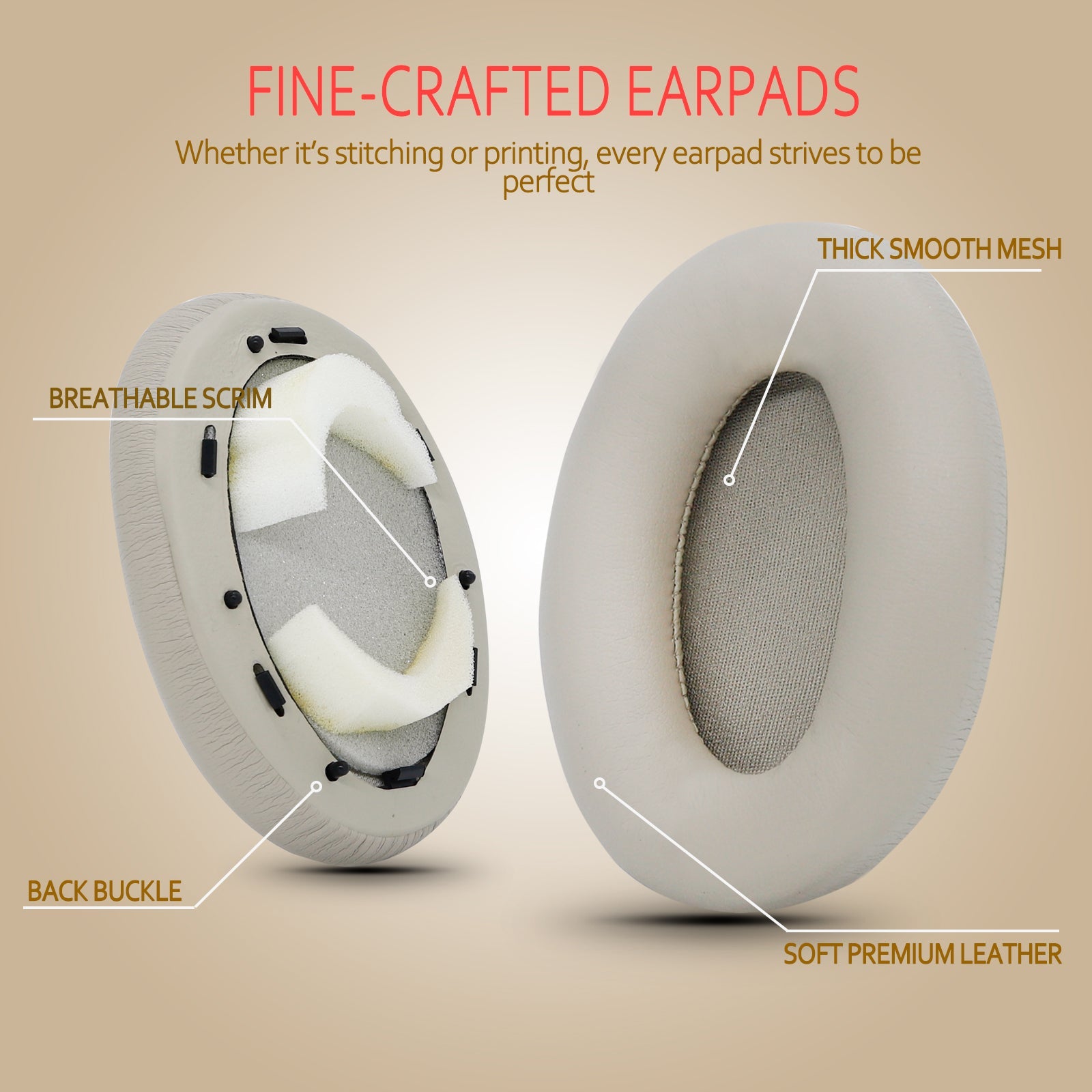 Replacement Earpads for Sony WH-1000XM3 Noise Cancelling Headphone by Krone Kalpasmos Black