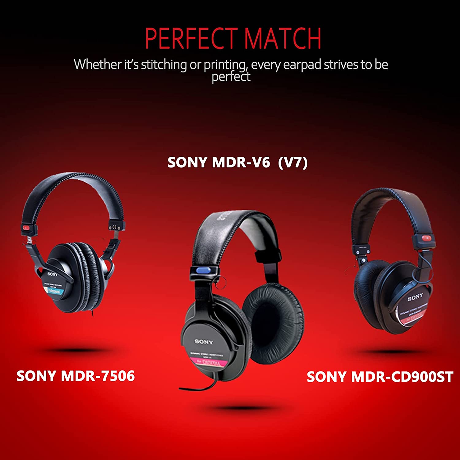 Sony MDR-7506 Ersatz-Ohrpolster – Ultraweiches Leder