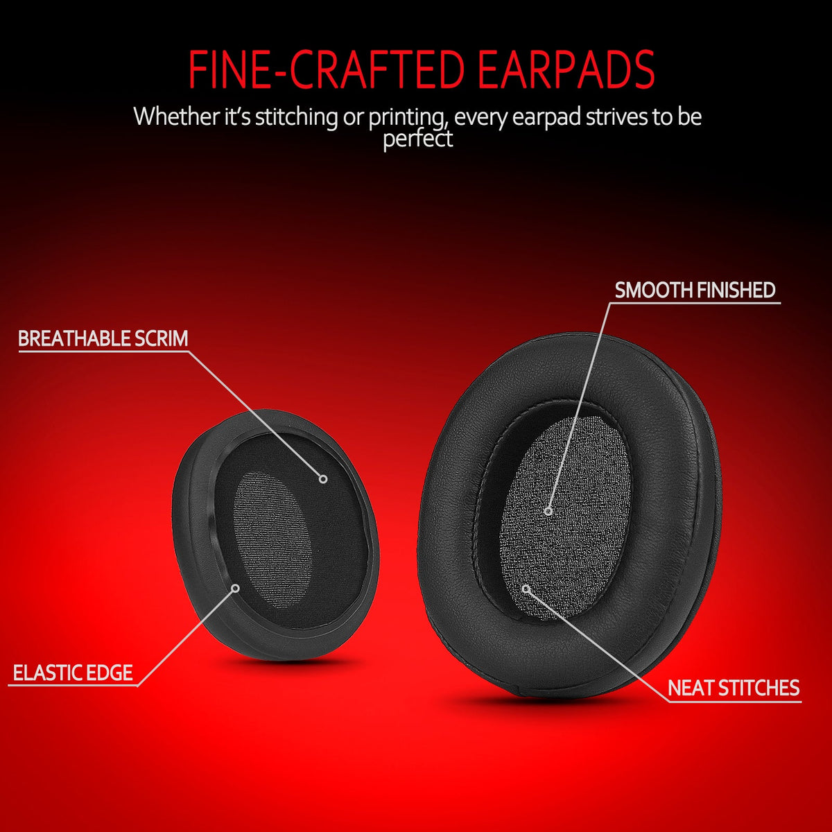Ovale Over-Ear-Ohrpolster für Kopfhörer, für Audio Technica M50X M50 M50BT M40X M40 M30 MSR7