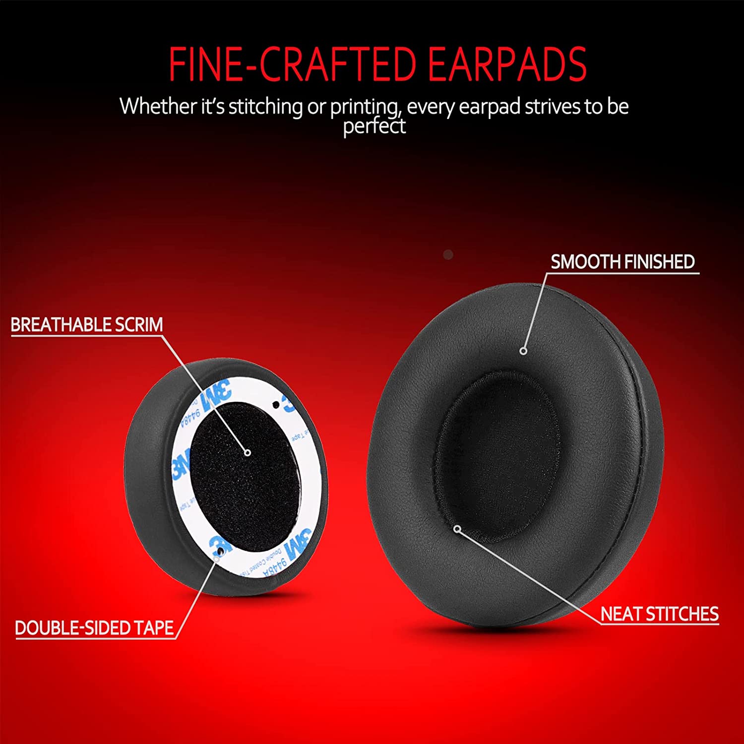 Professional Replacement Earpads For Beats Solo 2/3 Headphone