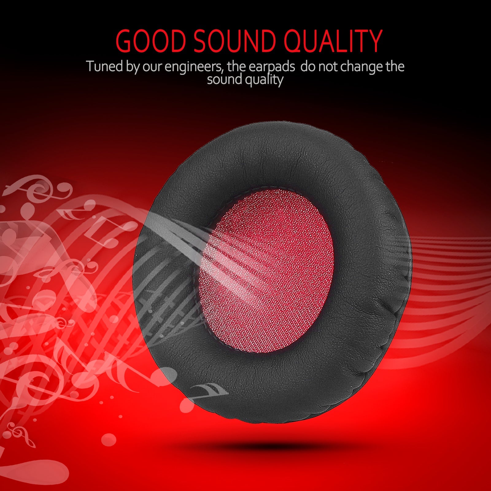 Universal Replacement Ear Pads for Sony MDR-NC6/Audio Technica S200BT/, Many Other 75MM Round On-Ear Headphones(List Inside), By Krone Kalpasmos Black