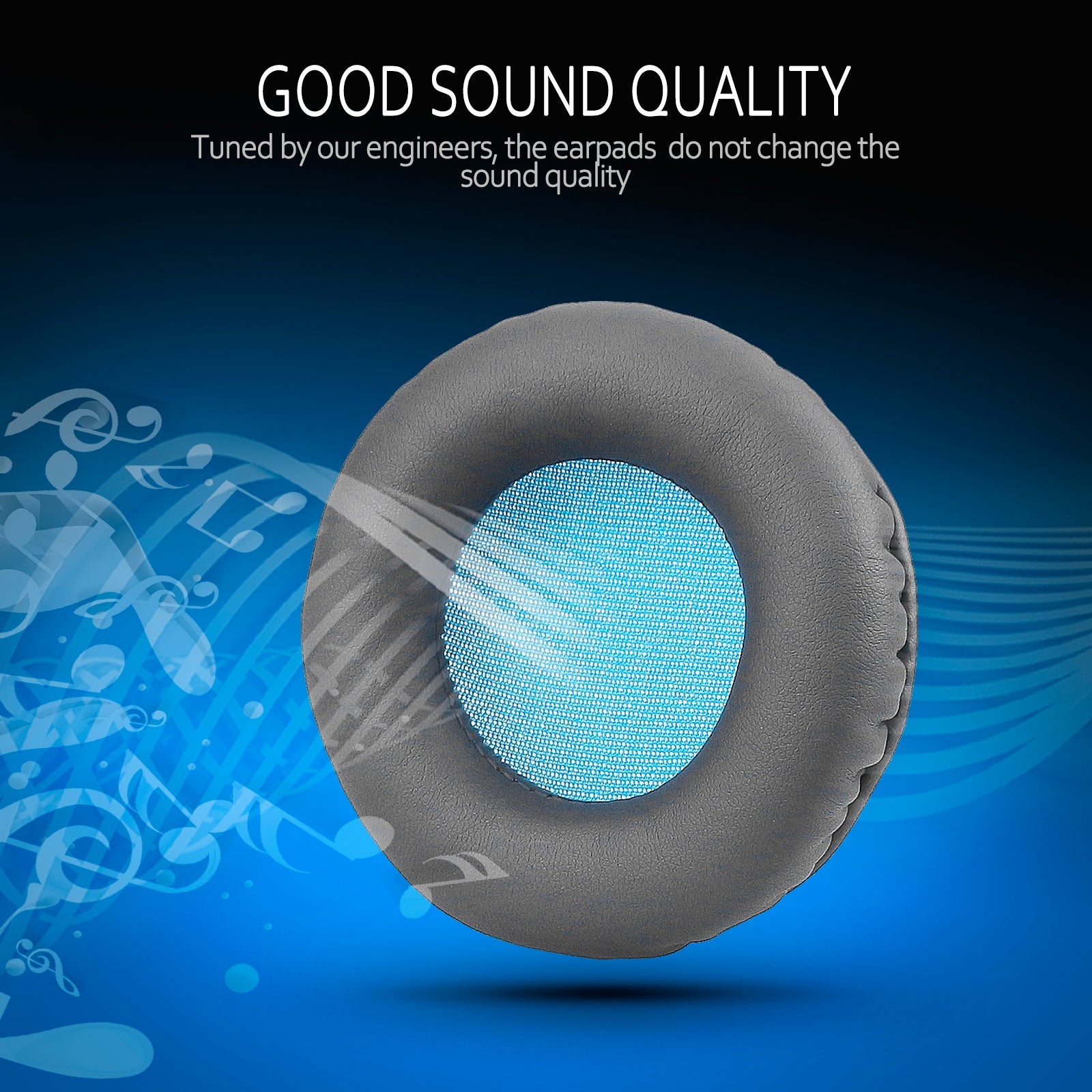 Universal Replacement Ear Pads for Sony MDR-NC6/Audio Technica S200BT/, Many Other 75MM Round On-Ear Headphones(List Inside), By Krone Kalpasmos Black