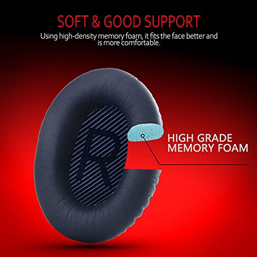 Premium Ear Pad Replacement for Bose Headphones Earpads, Compatible with Bose QuietComfort 35 ii /QC35 /QC25 /QC2 /QC15 /Ae2 /Ae2i /Ae2w /SoundTrue & SoundLink, by Krone Kalpasmos – Midnight Blue