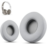 Krone Kalpasmos Earpad Replacement for Beats Solo 2 & 3 Wireless/Wired Headphone, Ear Cushion Premium Protein Leather Memory Foam with Kits, Superb Comfortable Easy to Install – Silver