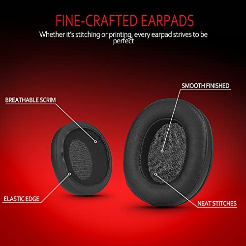 Krone Kalpasmos Premium Replacement for Audio Technica M50X, ATH M50X Earpads, Audio Technica Headphone Covers Fit ATH M50 M40X M40 M35 M30 MSR7 SX1 M-Series, Softer and Thicker Memory Foam