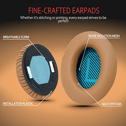 Premium Ear Pad Replacement for Bose Headphones Earpads, Compatible with Bose QuietComfort 35 ii /QC35 /QC25 /QC2 /QC15 /Ae2 /Ae2i /Ae2w /SoundTrue & SoundLink, by Krone Kalpasmos – Beige