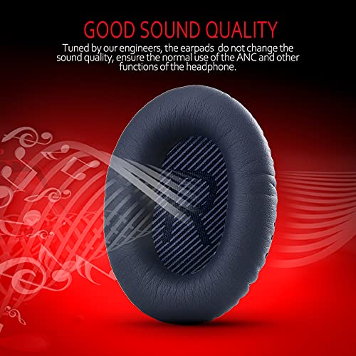 Premium Ear Pad Replacement for Bose Headphones Earpads, Compatible with Bose QuietComfort 35 ii /QC35 /QC25 /QC2 /QC15 /Ae2 /Ae2i /Ae2w /SoundTrue & SoundLink, by Krone Kalpasmos – Midnight Blue