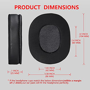 Krone Kalpasmos Instant-Chill Cooling-Gel Audio Technica ATH-M50X Replacement Earpads, Audio Technica Headphone Pads Fit ATH M50 M50s M50BT M40X M40 M35 M30, Pads for ATH M-Series, Cooler Comfy