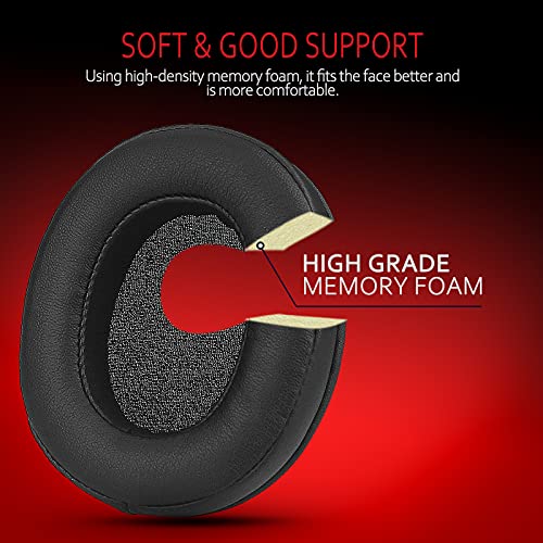 Krone Kalpasmos Premium Replacement for Audio Technica M50X, ATH M50X Earpads, Audio Technica Headphone Covers Fit ATH M50 M40X M40 M35 M30 MSR7 SX1 M-Series, Softer and Thicker Memory Foam