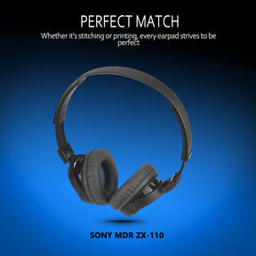 Krone Kalpasmos Universal Replacement 75mm Earpads for Sony, ATHAKG, HifiMan, Philips, Fostex, JVC, Pioneer On-Ear Headphones (List Inside) Headphone Earpads Cover Black & Blue