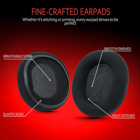 Krone Kalpasmos Replacement Earpads for Arctis Nova Pro Wireless, Arctis 7 Ear Cushion, fit SteelSeries Arctis 1, Pro, 3, 5, 7, 7+, 7p, 7X, 9, Nova Pro, Prime Wireless Headset- Black