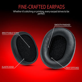 Krone Kalpasmos Arctis 7 Replacement Earpads - Fits SteelSeries Arctis 1, Pro, 3, 5, SteelSeries Arctis 7, 7+, 7p, 7X, 9, Prime Wireless Headsets | Soft Leather & Thicker Memory Foam-Leather