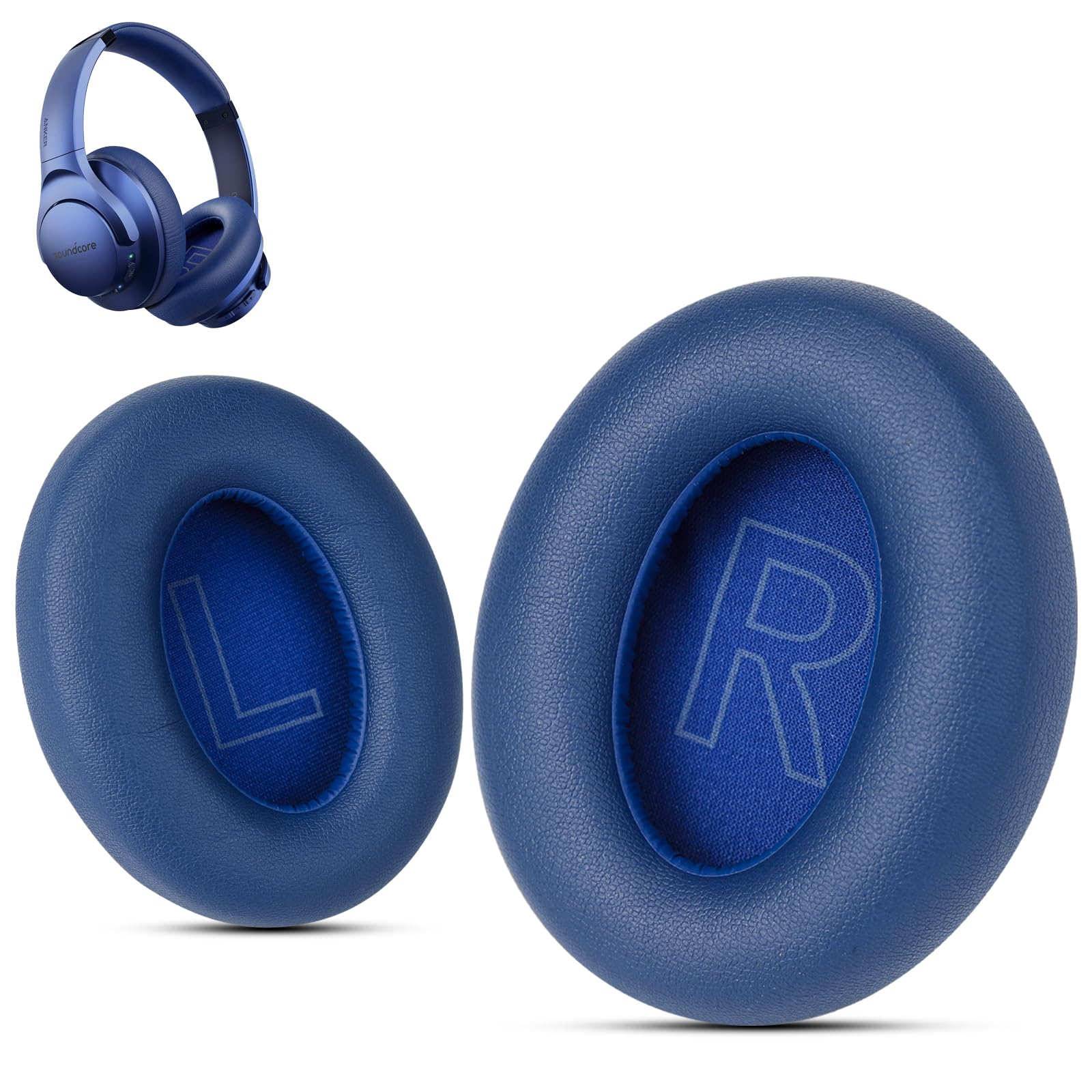 Krone Kalpasmos Replacement Ear Pads for Anker Soundcore Life Q20 - Fits Anker Soundcore Q20/Q20BT/Q20+, Anker Soundcore Life Q20 Earpads Cover, Soundcore Life Q20/Q20BT/Q20+ Ear Pads, Blue