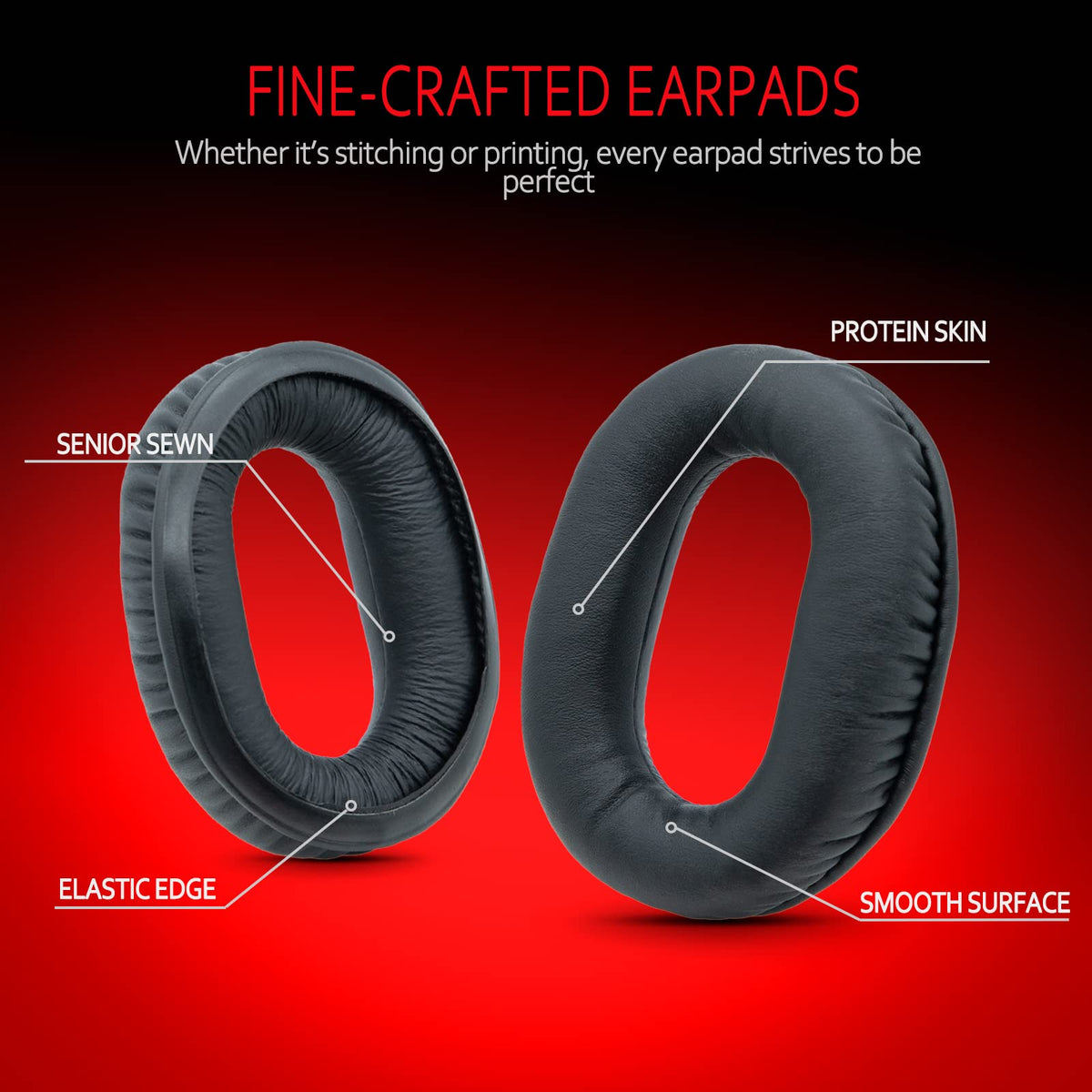 Replacement Ear Pads for Sony MDR-RF995R, Compatible with Sony WHRF400R WH-RF400R MDR-RF995RK MDR-RF895RK Headphone, Soft Leather Foam Ear Cushions for Sony Headphone by Krone Kalpasmos