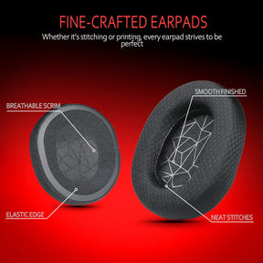 Arctis 7 Ear Cushion, Breathable Fabric Replacement Earpads Ear Cushions fit SteelSeries Arctis 1, Pro, 3, 5, 7, 7+, 7p, 7X, 9, Prime All Models Wireless Headset, Silver, by Krone Kalpasmos-White