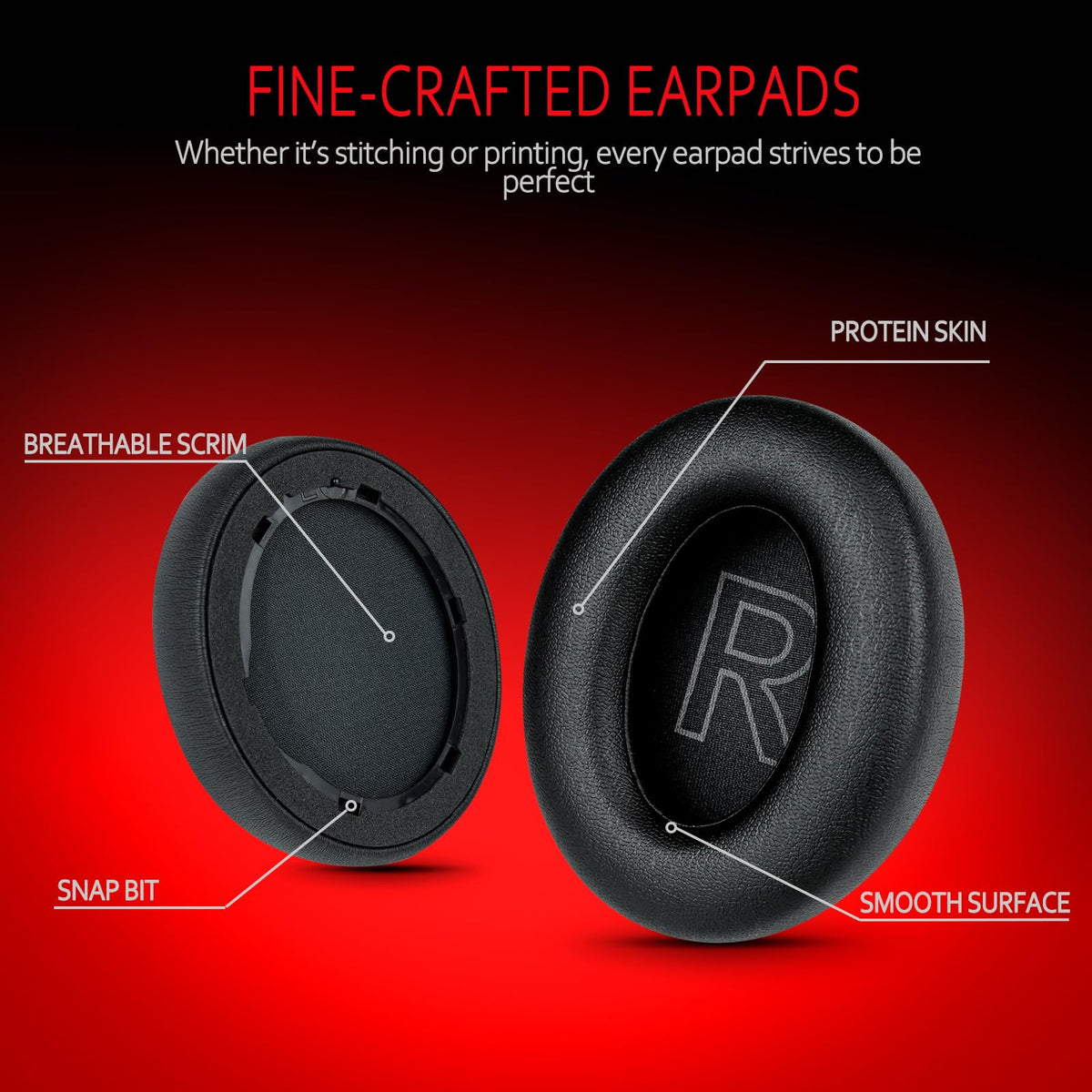 Krone Kalpasmos Replacement Ear Pads for Anker Soundcore Life Q20 - Fits Anker Soundcore Q20/Q20BT/Q20+, Anker Soundcore Life Q20 Earpads Cover, Soundcore Life Q20/Q20BT/Q20+ Ear Pads