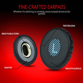 Professional Bose On Ear Replacement Ear Pads, Bose OE2 Replacement Ear Pads, Fits Bose Over-Ear 2(OE2, OE2i) ONLY, Soft Leather & Memory Foam, by Krone Kalpasmos – Blue Scrim, Black