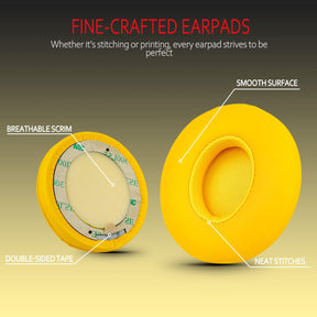 Krone Kalpasmos Beats Solo 3 Earpads Replacement, Beats Solo 2 Earpad Replacement, Premium Protein Leather Memory Foam with Kits, Superb Comfortable – Club Yellow