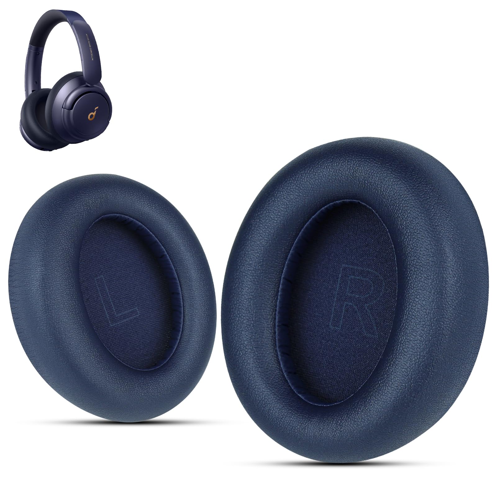 Krone Kalpasmos Replacement Ear Pads for Anker Soundcore Life Q30 Soundcore by Anker Life Q35 Headphones Ear Cushions, Headset Earpads, Ear Cups Cover Repair Parts (Blue)