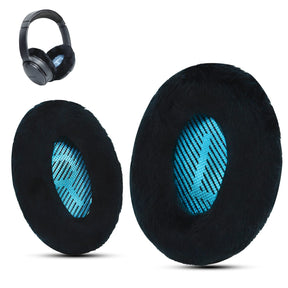 Professional Ear Pads for Bose , Memory Foam & White Fur, Ear Cushions for Winter, by Krone Kalpasmos - White