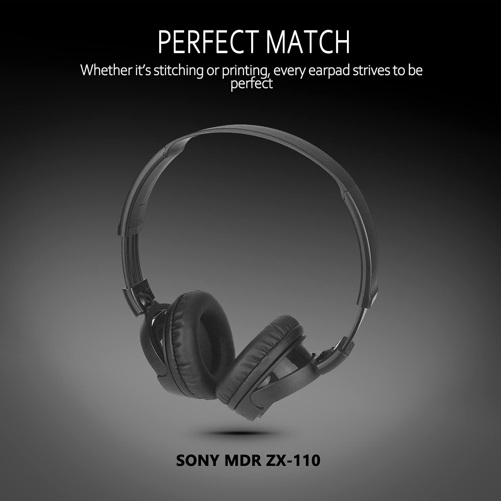 Universelle Ersatz-Ohrpolster für Sony MDR-NC6/Audio Technica S200BT/, viele andere 75 mm runde On-Ear-Kopfhörer (Liste unten), von Krone Kalpasmos, Schwarz