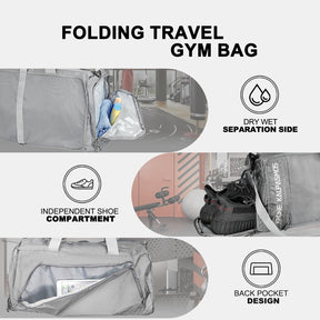 Gym Bag/Foldable Sports Duffle Bag for Men/Women