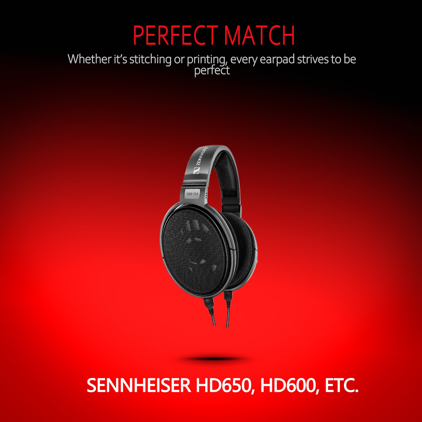 Krone Kalpasmos Replacement Cushions for Sennheiser HD Headphones – Fits HD650, HD600, HD580, HD660S, HD565, HD545 – Velour & Memory Foam Ear Pads for Sennheiser HD Series – Black