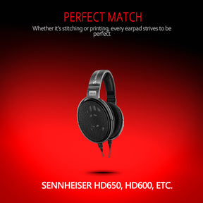 Krone Kalpasmos Replacement Cushions for Sennheiser HD Headphones – Fits HD650, HD600, HD580, HD660S, HD565, HD545 – Velour & Memory Foam Ear Pads for Sennheiser HD Series – Black