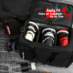 Medium-Size Multi-functional Travel Duffel Bag / Sports Bag / Gym Bag- Black