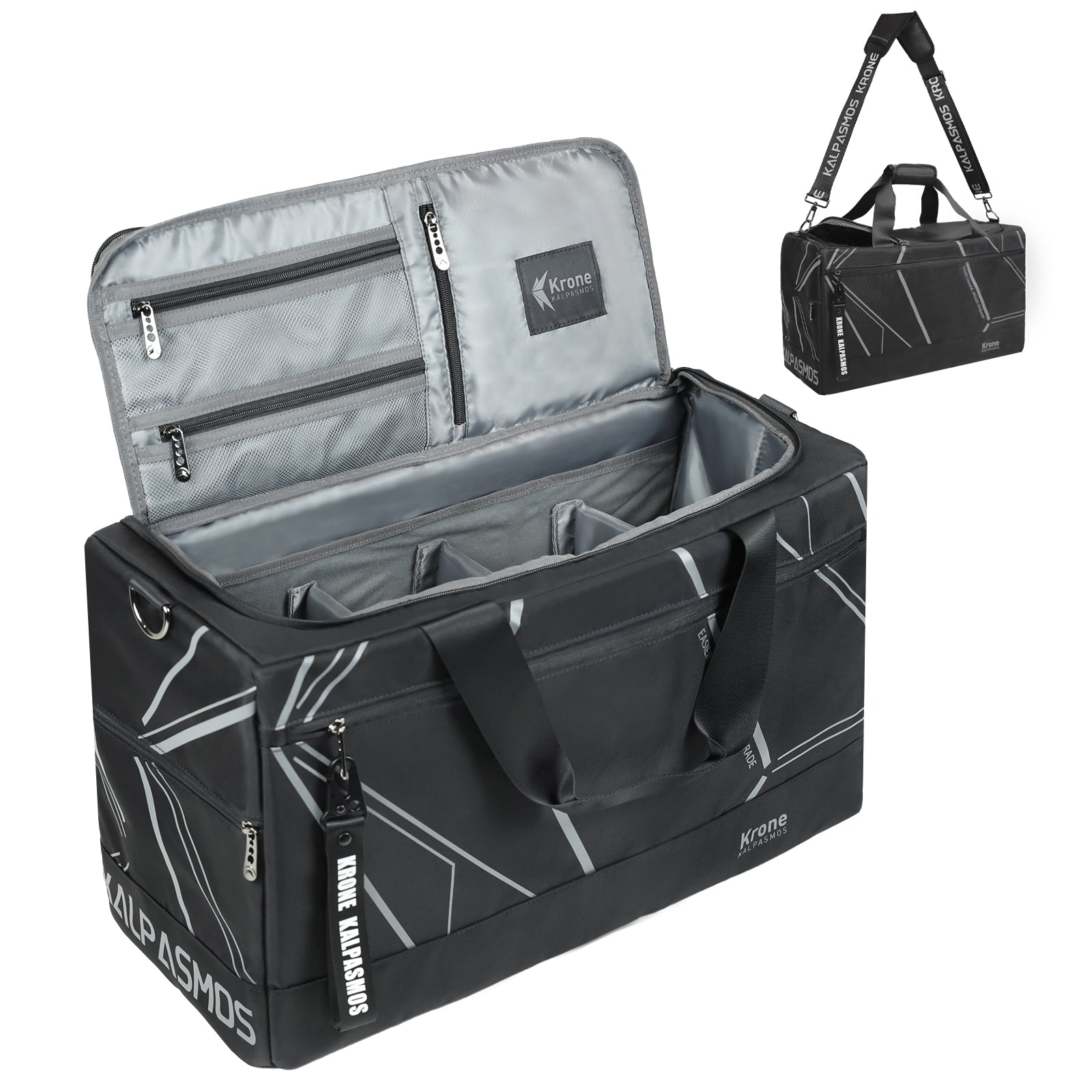 Multi-functional Travel DuffleBag / Sports Bag / Sneaker Bag- Future Light Series-Grey