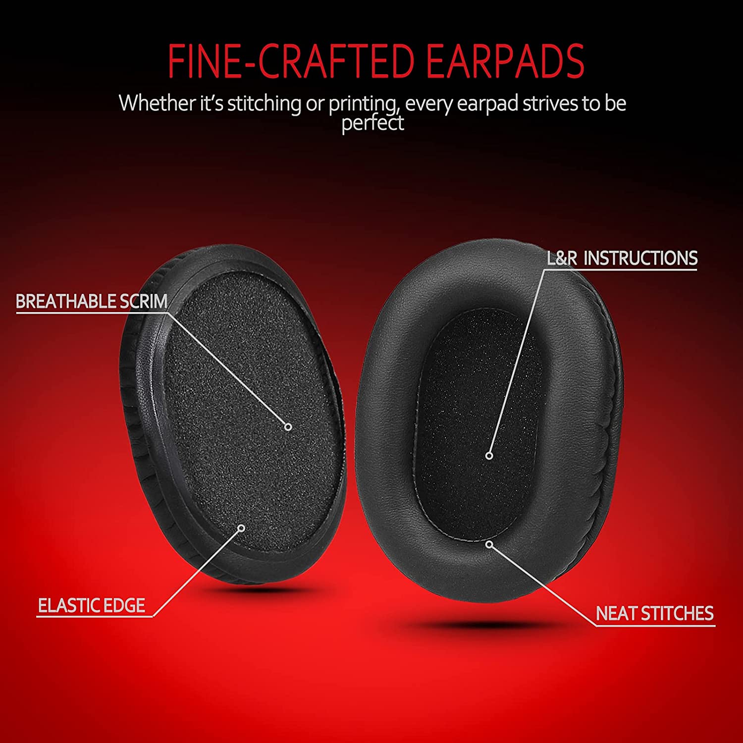 Sony MDR-7506 Replacement Earpads - Ultra Soft Leather