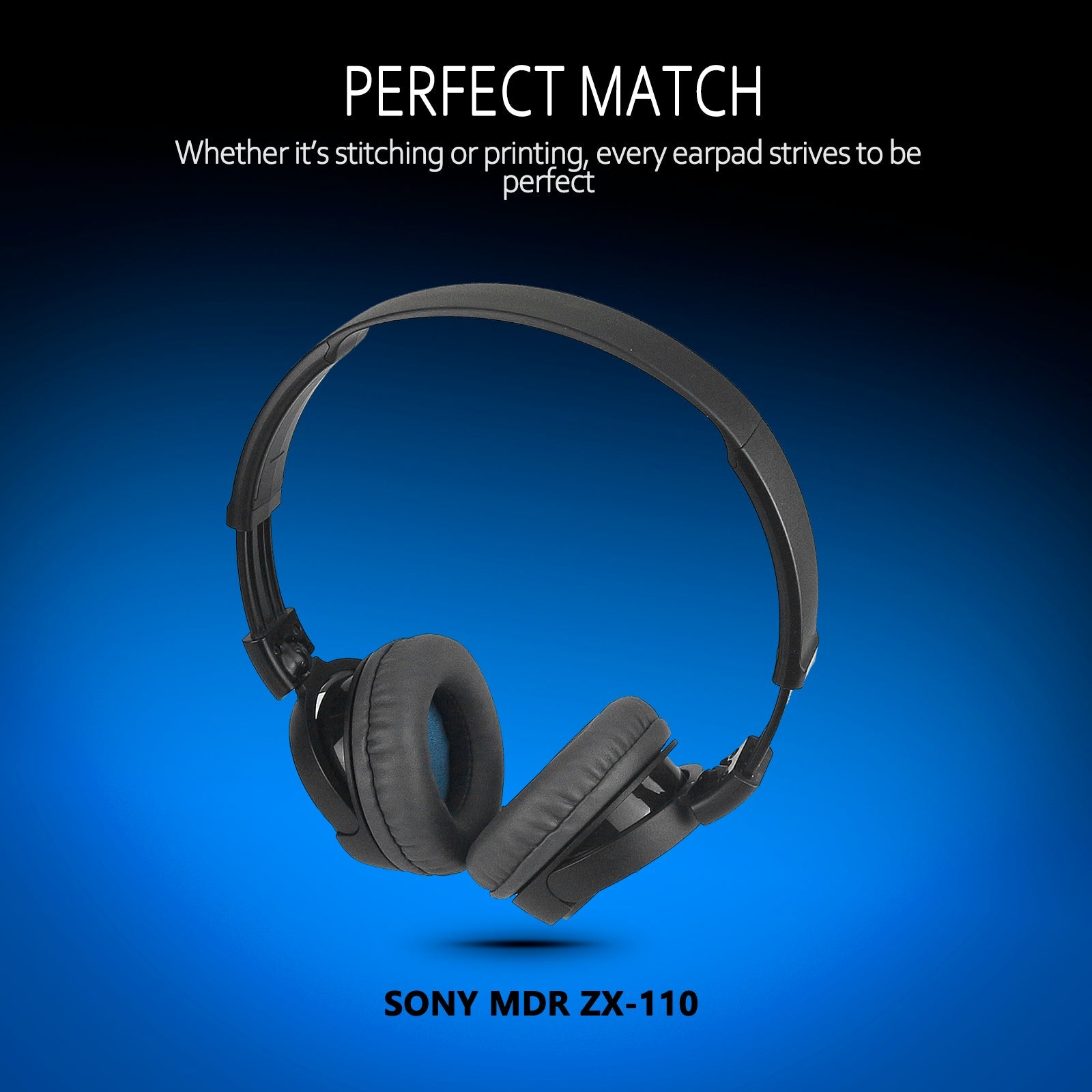 Universelle Ersatz-Ohrpolster für Sony MDR-NC6/Audio Technica S200BT/, viele andere 75 mm runde On-Ear-Kopfhörer (Liste unten), von Krone Kalpasmos, Schwarz